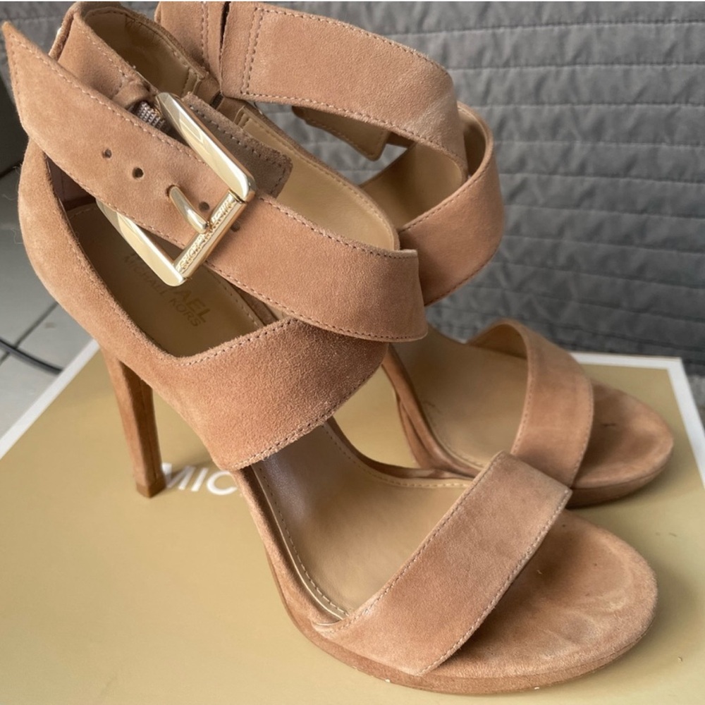 Michael Kors Suede Crossover Heels